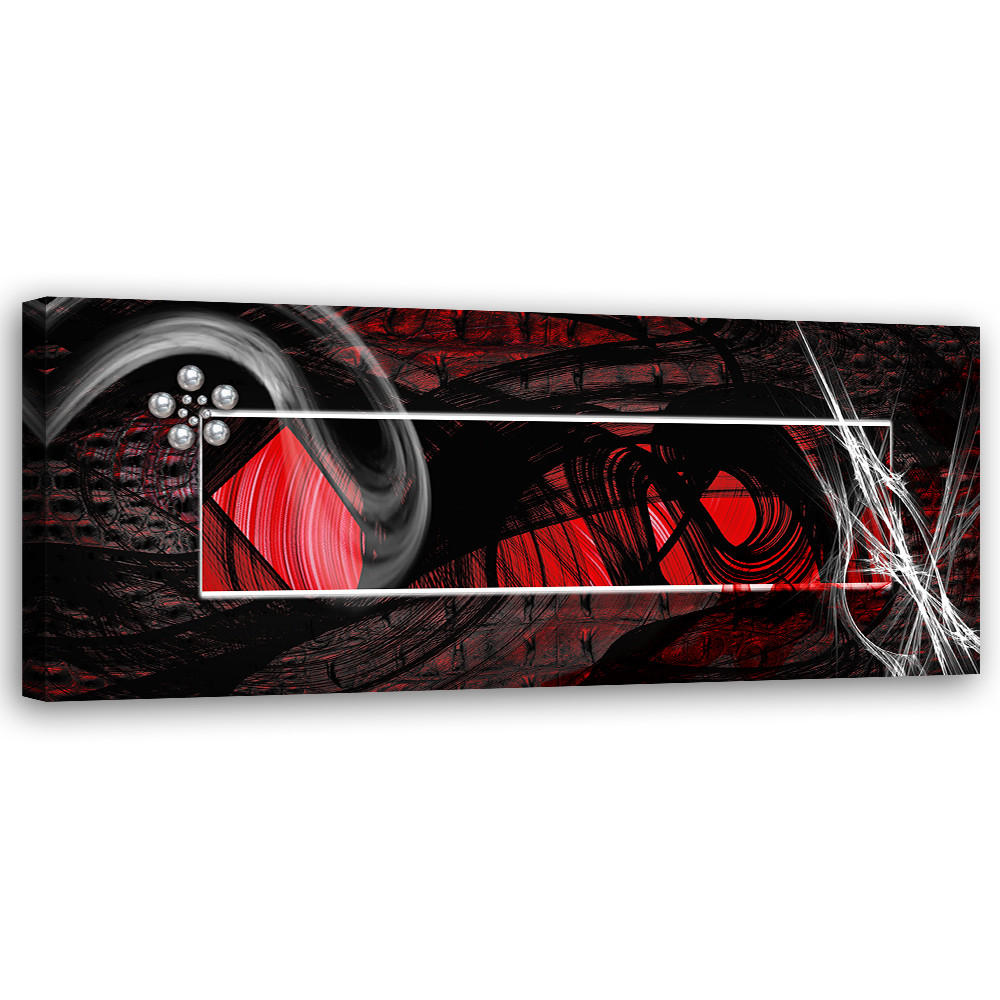 WANDBILD das geheimnis von rot - Rot, Textil (90/30cm) - Feeby