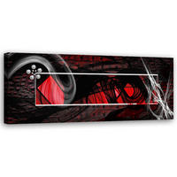 WANDBILD das geheimnis von rot - Rot, Textil (90/30cm) - Feeby