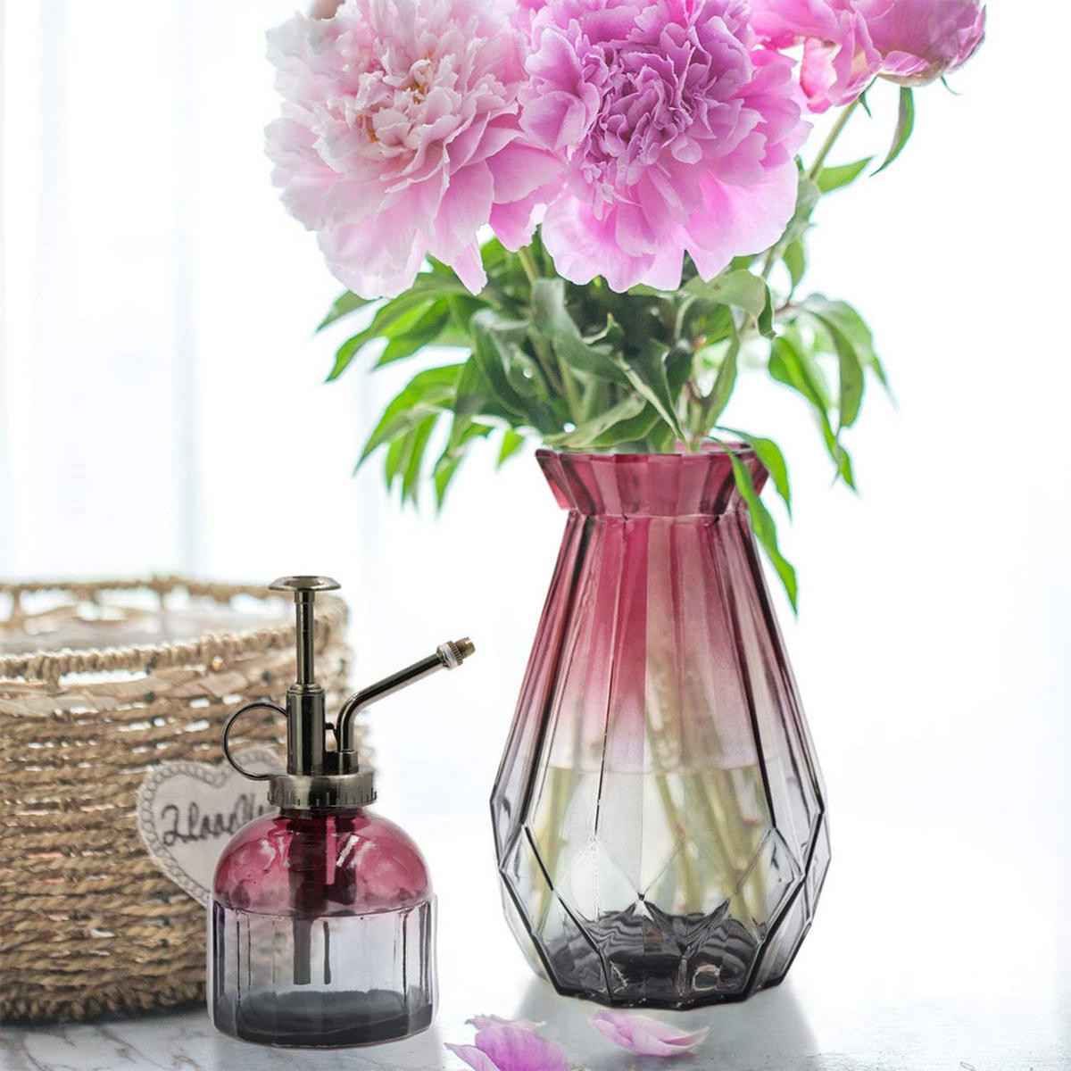 VASE Glas - Pink, Glas (10cm) - LIBRATON