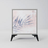 SIDEBOARD TIMELESS FLOAT, Grau, 57,5x42x70,5 cm, Schwarze Metall-Sternfüße - Multicolor/Schwarz, Holzwerkstoff/Metall (57.5/70.5/42cm) - SpaceRebels
