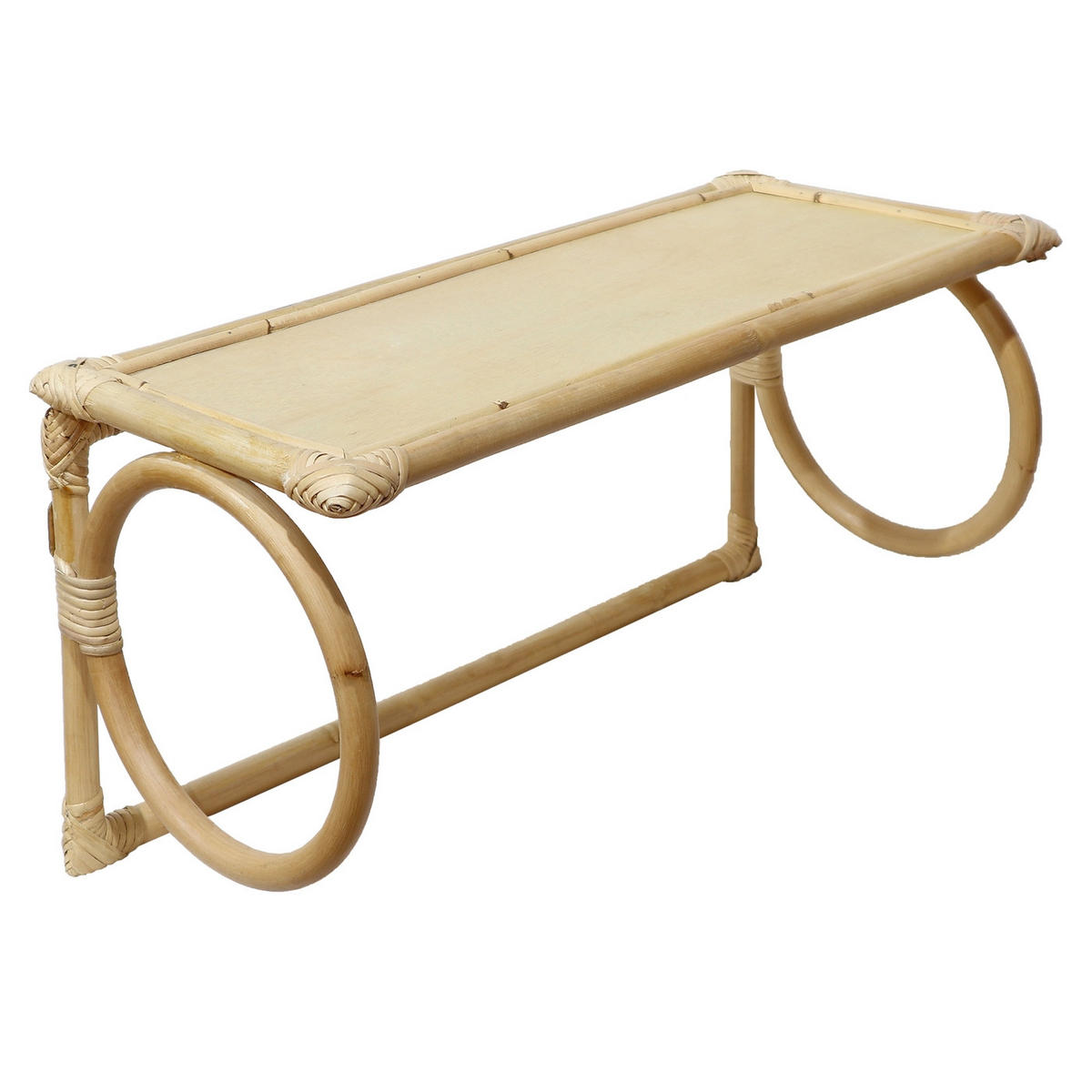 WANDREGAL aus Rattan 60x25x30cm, natürlich - Braun, Naturmaterialien (25/30/60cm) - Giga Meubel