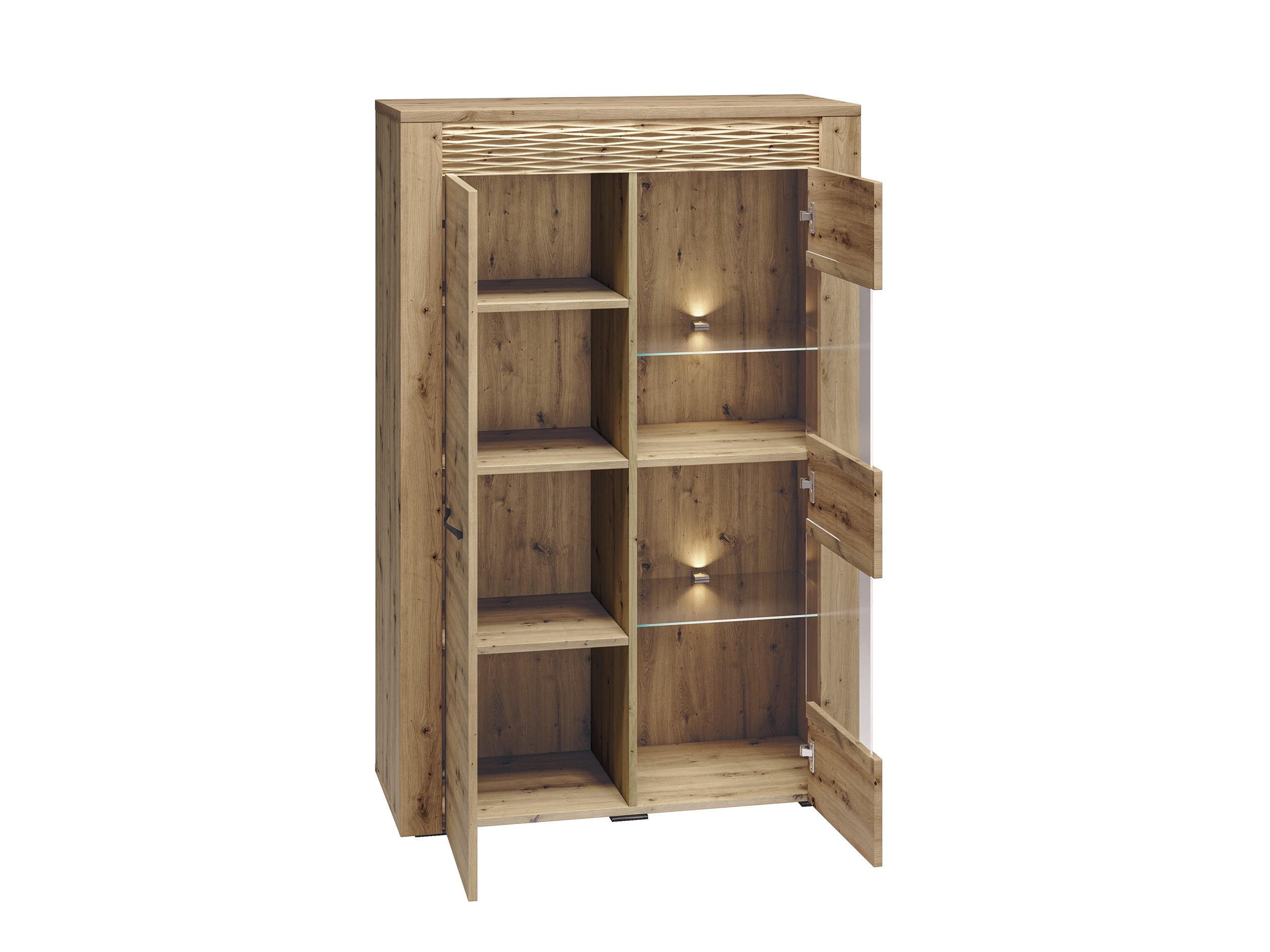 HIGHBOARD Artis Artisan Eiche 92 / 40 / 140cm - Eiche Artisan/Braun, Holz/Holzwerkstoff (92/140/40cm) - Feldmann-Wohnen