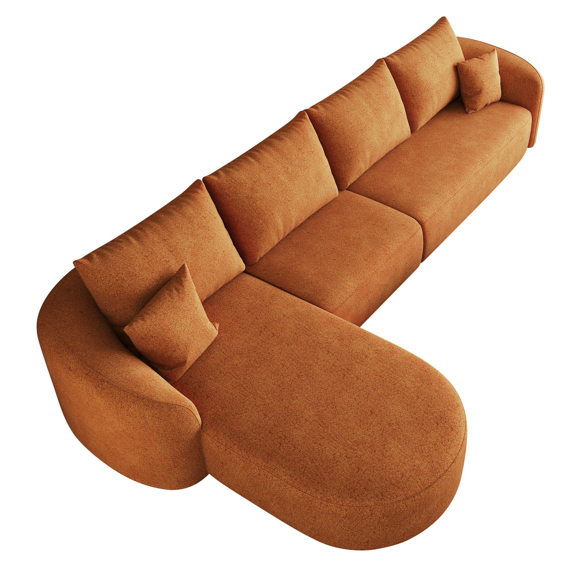 ComfortXL Ecksofa Orange 336x168 cm
