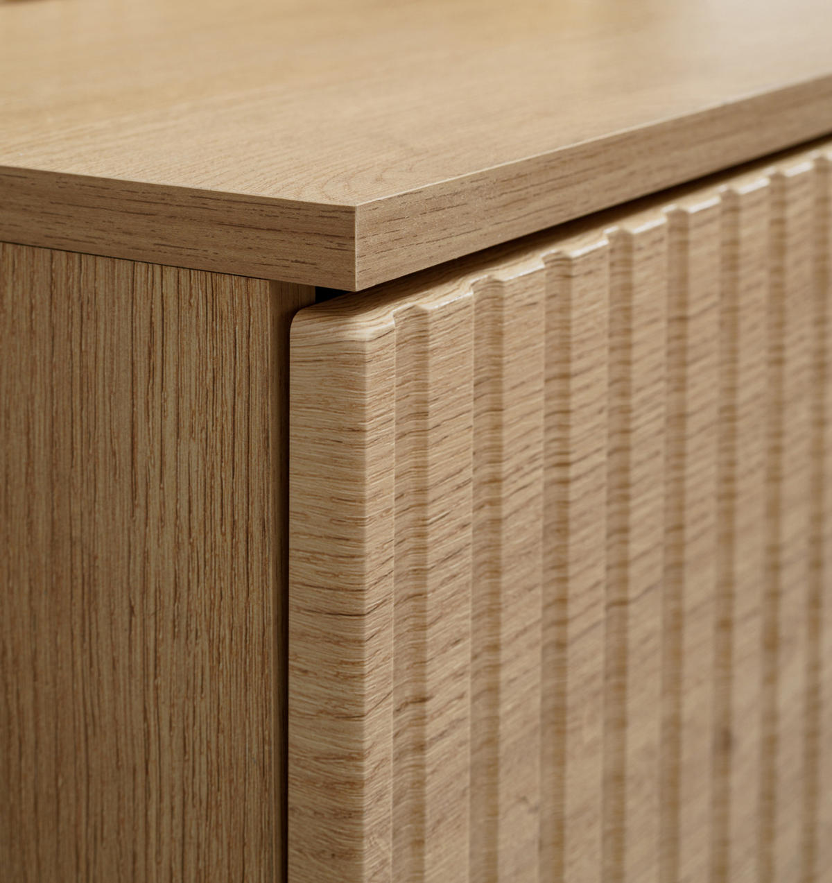 TV-LOWBOARD Cremona Eiche, Marmor schwarz 160 cm hängend, TV Unterschrank Set mit Wandpaneel - Eichefarben/Schwarz, Holzwerkstoff (160/148/35cm) - Inn.Furn