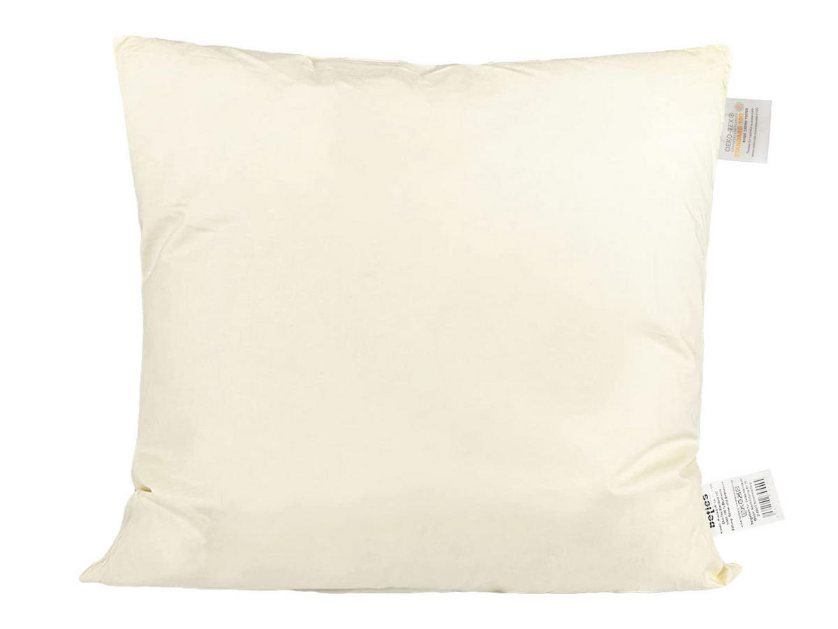 DAUNENKISSEN PublikSoft 50/50 cm - Beige/Creme, Naturmaterialien/Textil (50/50cm) - beties Heimtextil