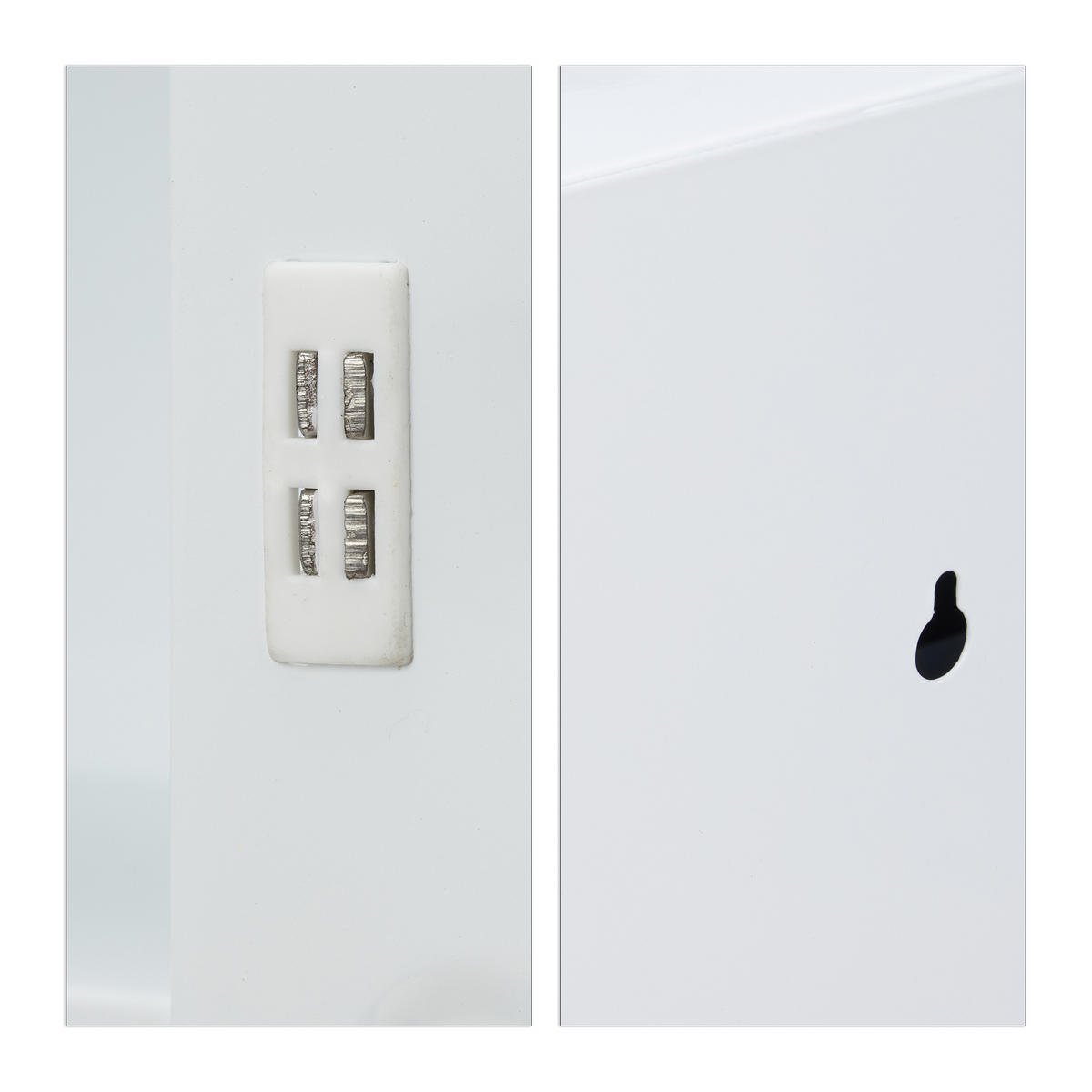 MEDIZINSCHRANK - Weiß, Metall (53/53.5/19cm) - Relaxdays