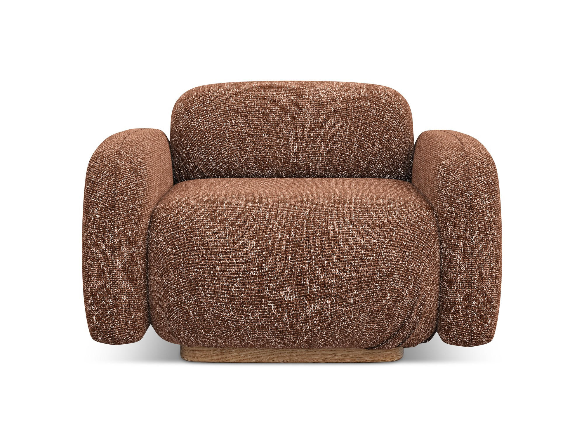 SESSEL Strukturstoff Stoff Orange - Terra cotta/Orange, Holz/Textil (110/73/95cm) - Makamii