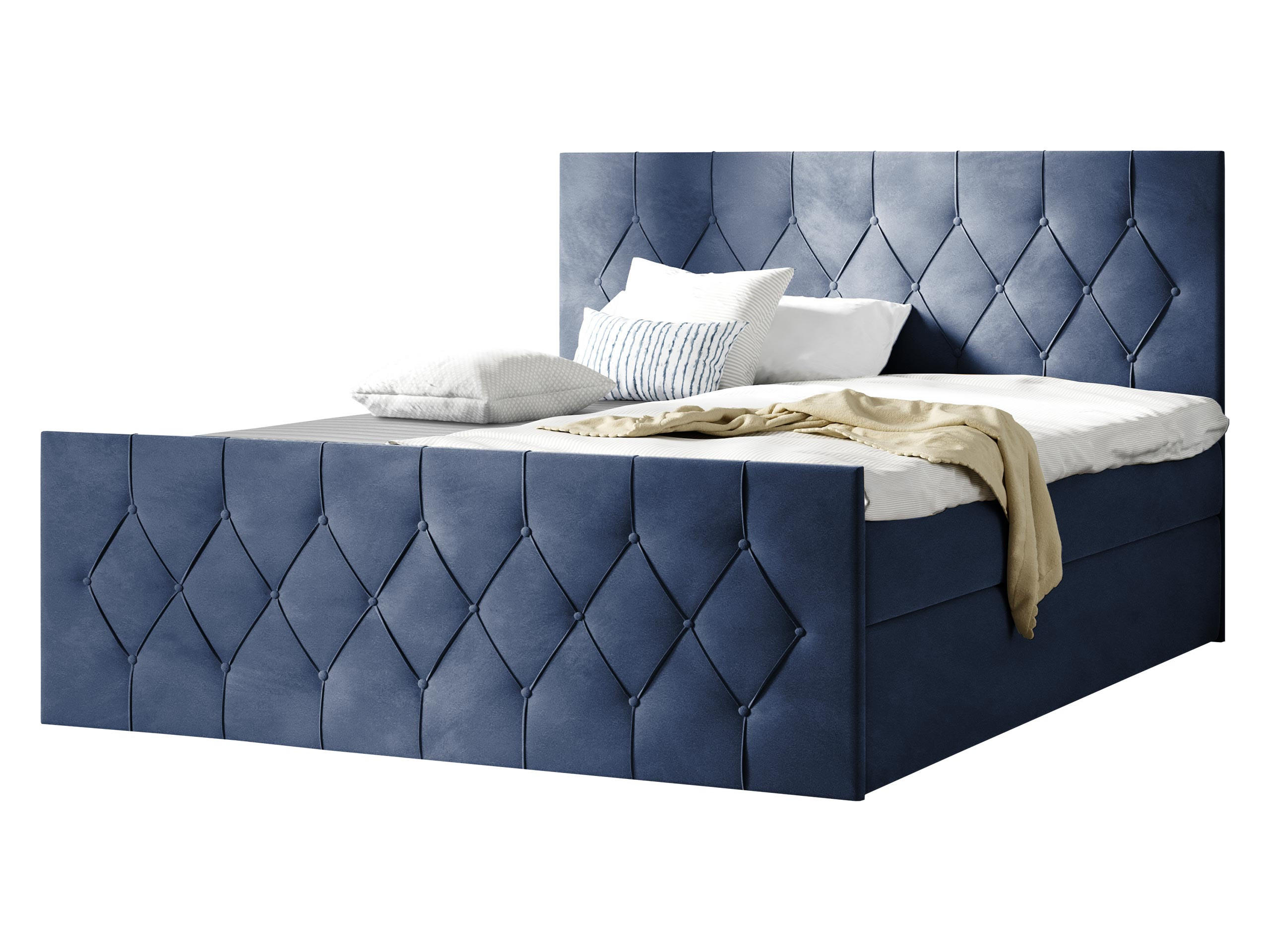 BOXBETT Sky Lux - Blau, Holz (140/200cm) - MIRJAN24