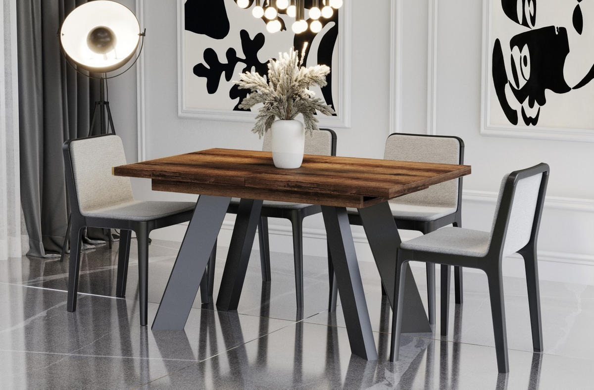 ESSTISCH Como ausziehbar bis 210 cm - Mooreichefarben, Holzwerkstoff (130/80/76cm) - Endo-Moebel