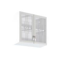 GLASHÄNGESCHRANK G80S – Sycylia Weiß – Weiß / Creme - Creme/Weiß, Glas/Holzwerkstoff (80/72/32cm) - ROYAL24_MARKT