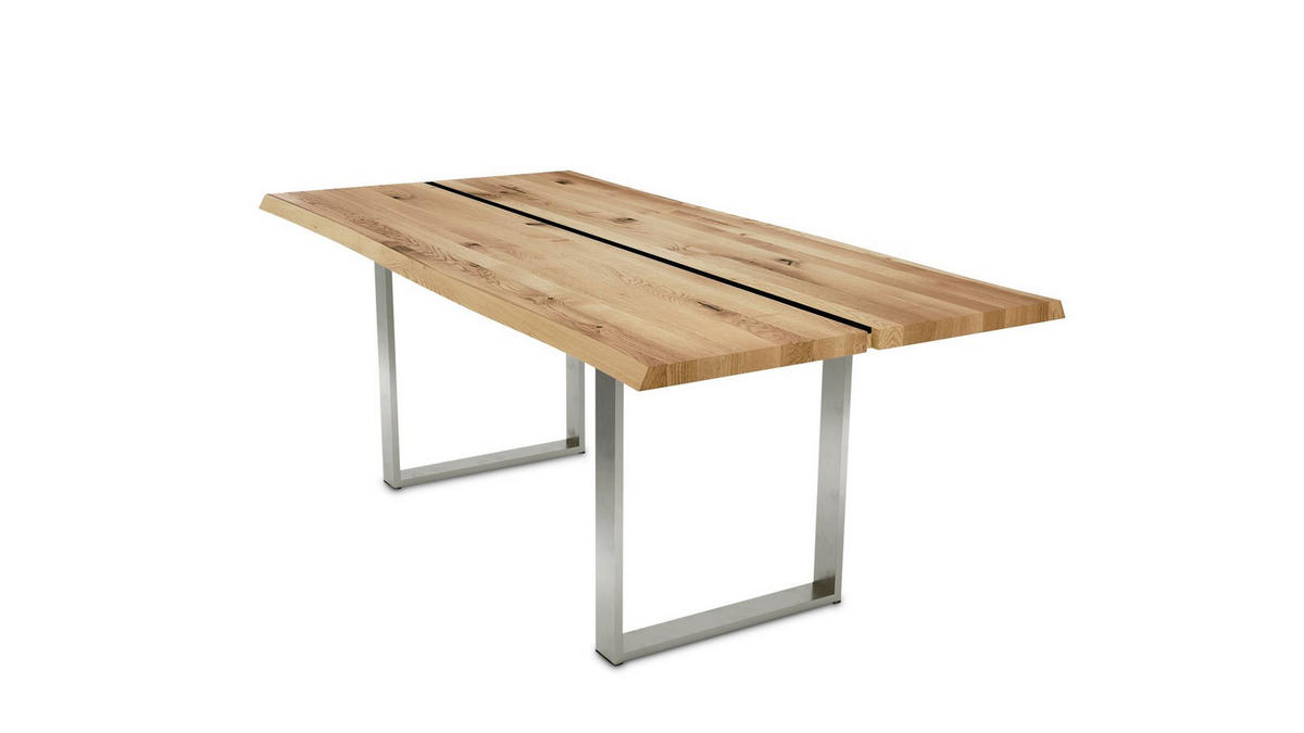 BAUMKANTENTISCH Dannie 5 200x74x100 Massivholztisch Wildeiche geölt - Wildeiche, Holz (200/74/100cm) - 58aufmkessel