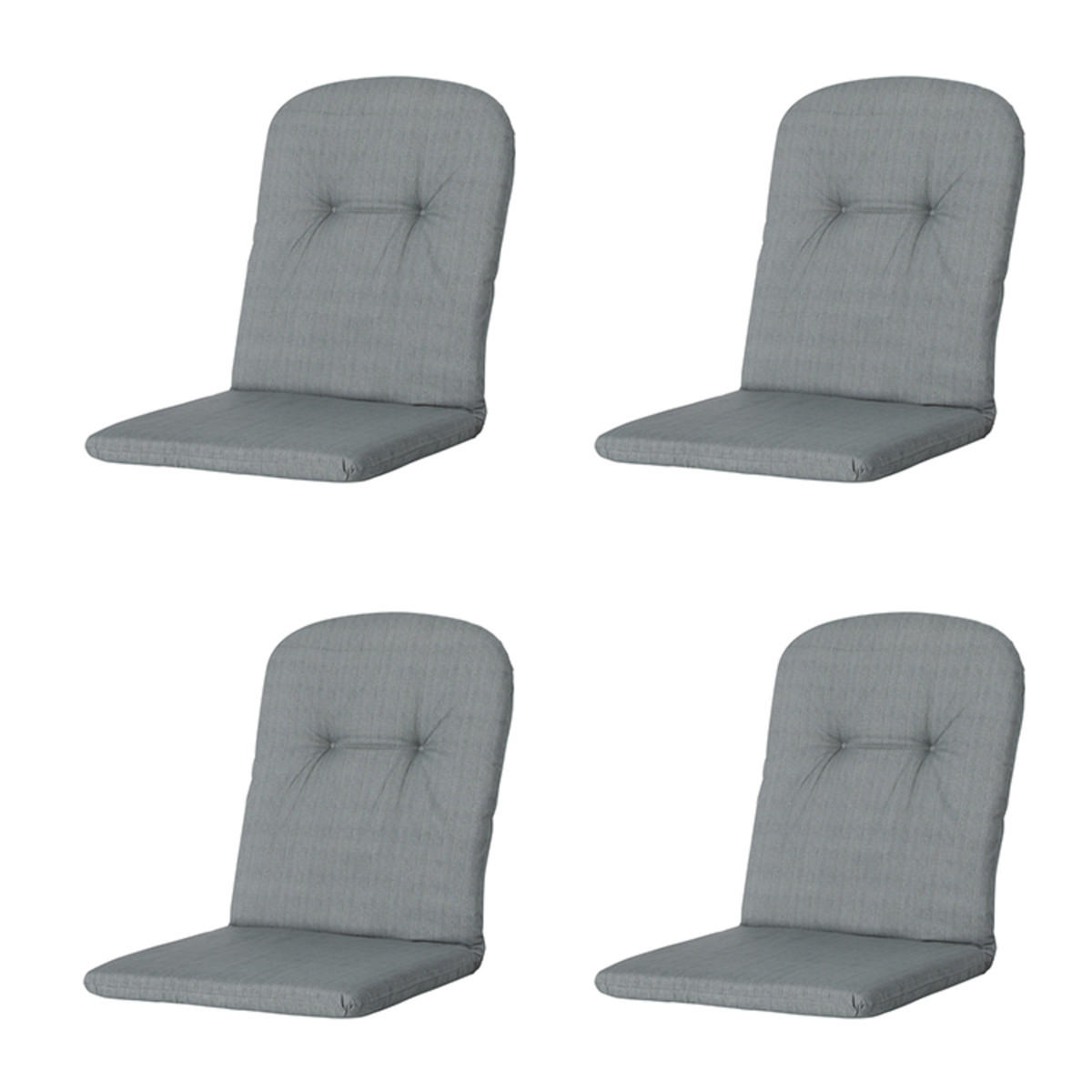 GARTENSTUHLKISSEN Basic 96/45 cm 4er-Set - Grau, Textil (45/5/96cm) - Madison