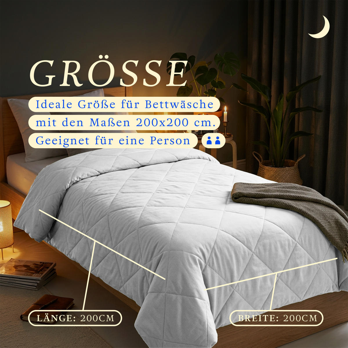 SOMMERBETT Steppbett leicht Weiß 200x200 cm - Weiß, Textil (200/200cm) - Bestlivings