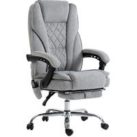 BÜROSTUHL in Grau 67x72x119 cm mit Vibrationsmassage, Wärmefunktion und Fußstütze - Grau, Textil (72/119/67cm) - IVMEU