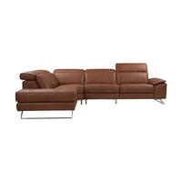 ECKSOFA Genius Echtleder Cognacbraun - Cognac, Leder/Metall (230/264cm)