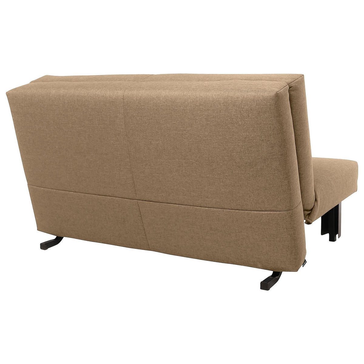 FALTSOFA Kalomira Bezug Flachgewebe Metall schwarz / sand - Sandfarben, Kunststoff (145/84/100cm) - 58aufmkessel
