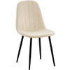 STUHL Metall creme - Creme/Schwarz, Textil/Metall (45/88/54cm) - CLP