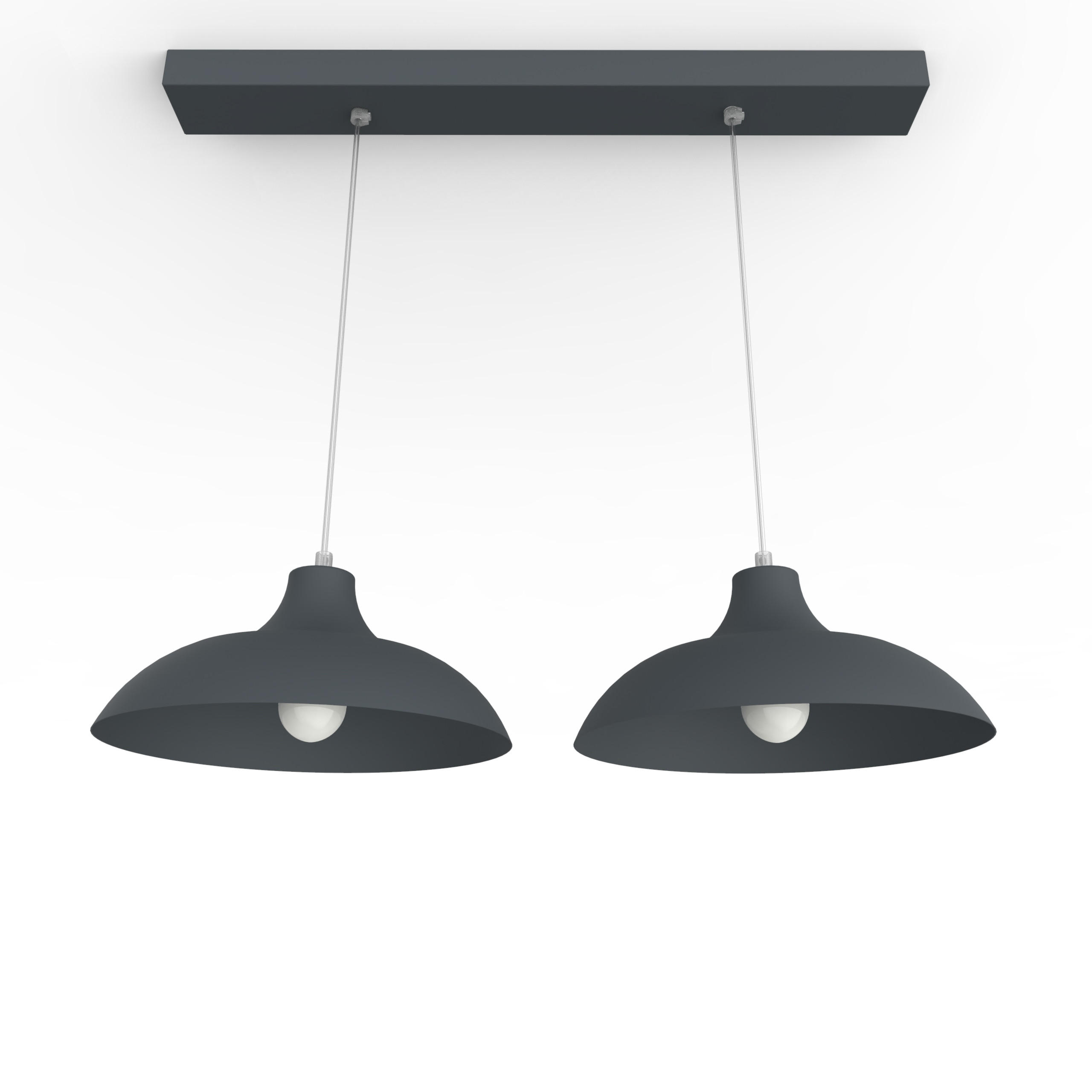 HÄNGELEUCHTE - Anthrazit, Metall (30/30/15cm) - Lumicom