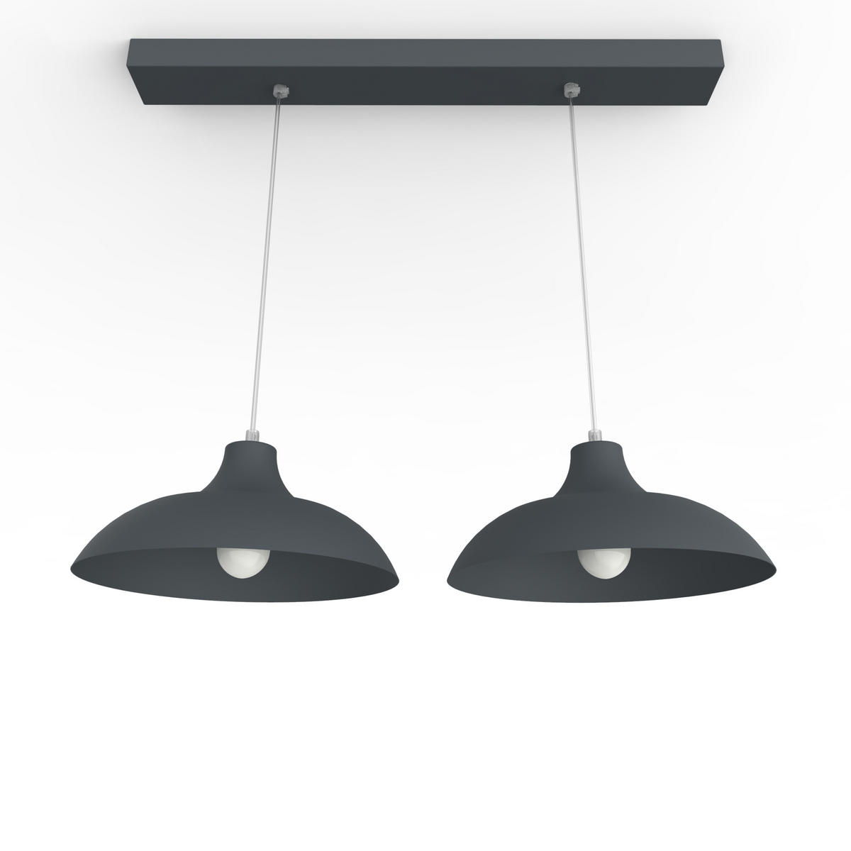 HÄNGELEUCHTE - Anthrazit, Metall (30/30/15cm) - Lumicom