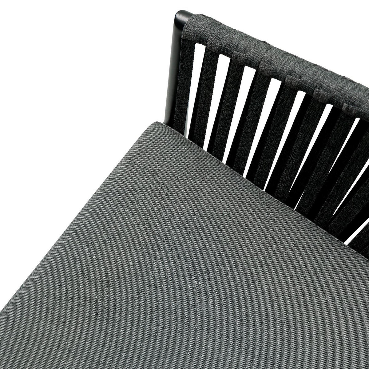 GARTENSTÜHLE ISOLA 6ER-SET - Schwarz/Grau, Textil/Metall (56/78/62cm) - IDIMEX