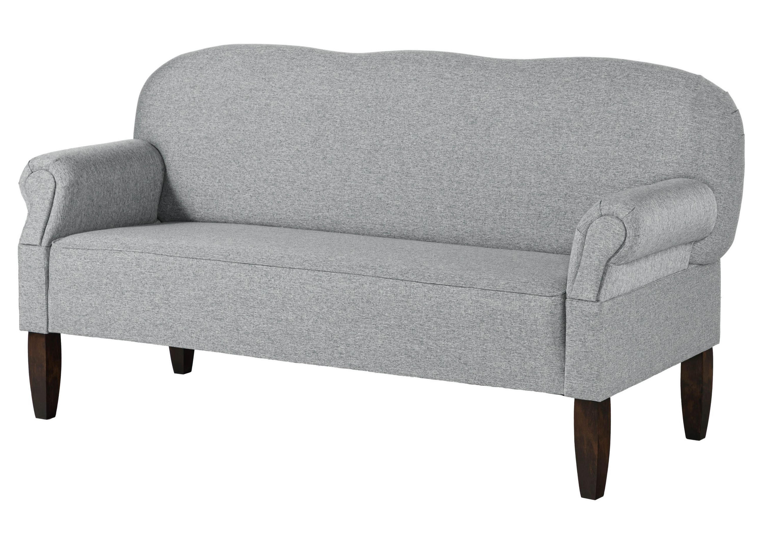 KÜCHENSOFA Webstoff 188x78x97 grau EDINBURGH - Grau, Kunststoff (188/97/78cm) - Massivmoebel24