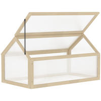 FRÜHBEET aus Holz 90 x 52 x 49,5 cm - Naturfarben, Holz (52/49.5/90cm) - Outsunny