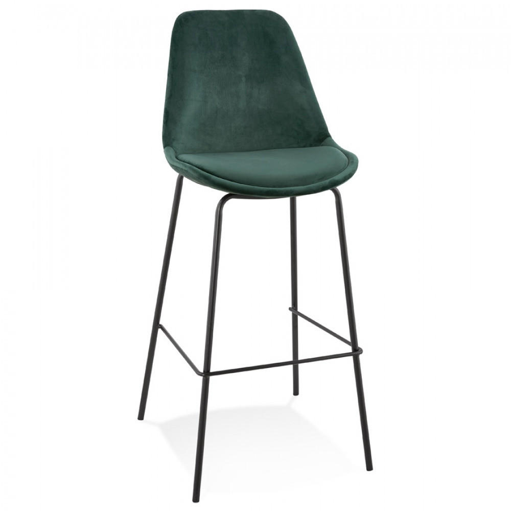 BARHOCKER Grün 45x115x49cm - Schwarz/Grün, Textil/Metall (45/115/49cm) - AlterEgo