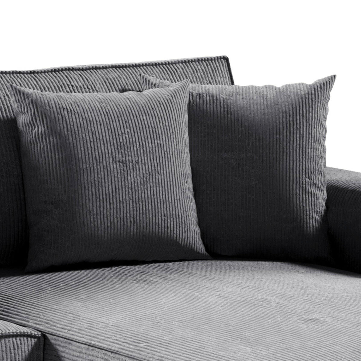 ECKSOFA Isaac 4 Sitzplätze Grau - Grau, Holzwerkstoff (294/185cm) - Petits-meubles