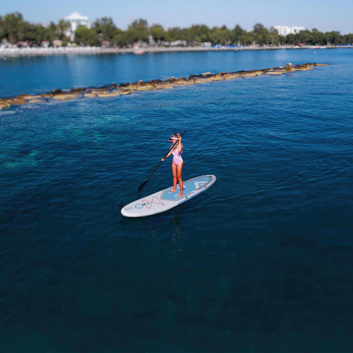 STAND-UP-PADDLE-BOARD X3 SUP Komplettset 365 x 81 x 15 cm mit viel Zubehör - Blau, Kunststoff (365/81/15cm) - Zray