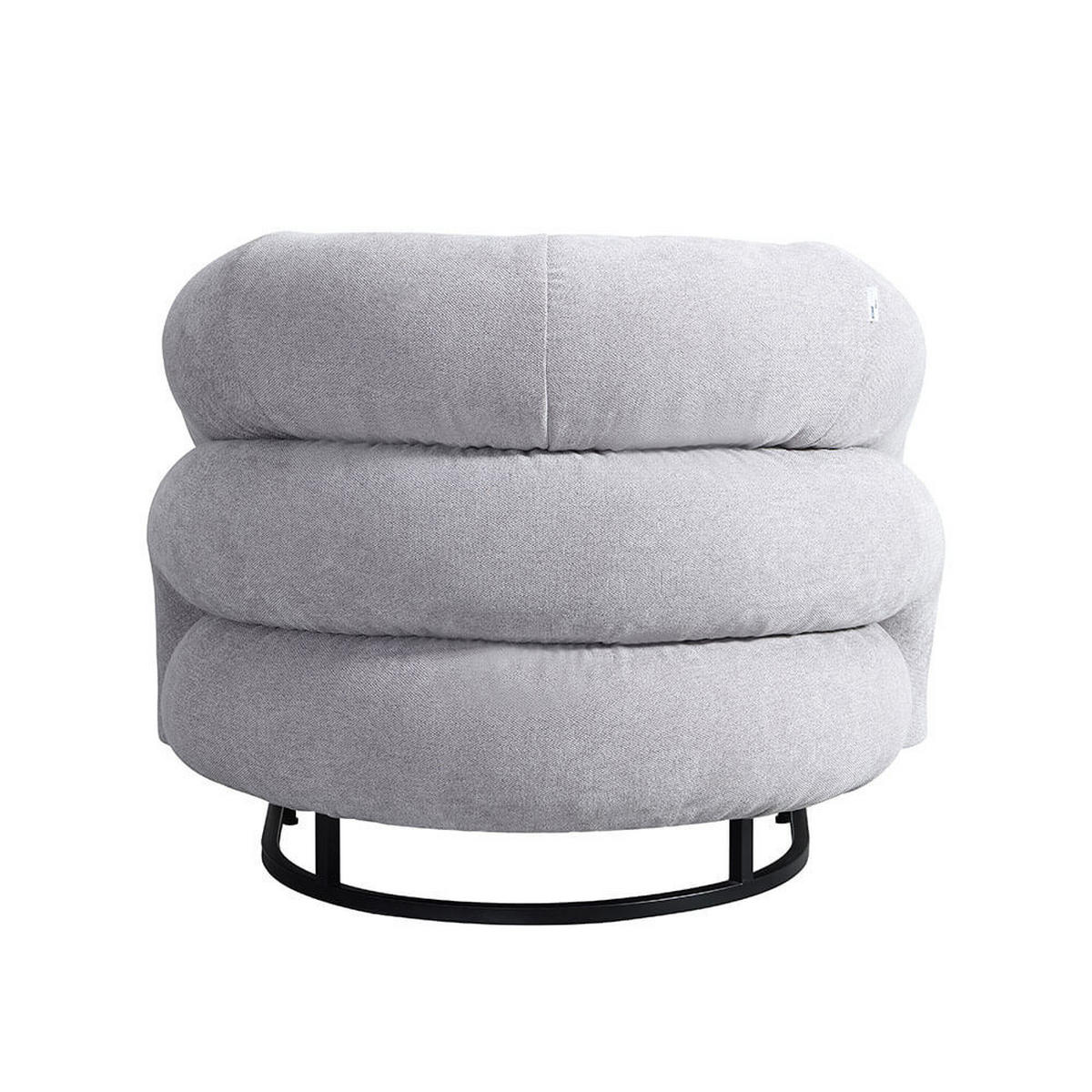 SESSEL MACA - Samtgewebe Grau - Grau, Kunststoff (95/73/88cm) - Home Deluxe