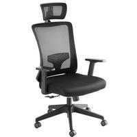 BÜROSTUHL Phoibe, stufenlos höhenverstellbar, schwarz - Schwarz, Kunststoff (71/130/67cm) - tectake