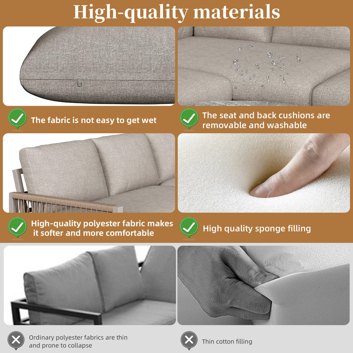 DINING-LOUNGESET Beige für 6–7 Personen - Beige, Textil - Kaket