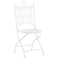 GARTENKLAPPSTUHL Metall Weiß - Weiß, Metall (39/94/53cm) - CLP