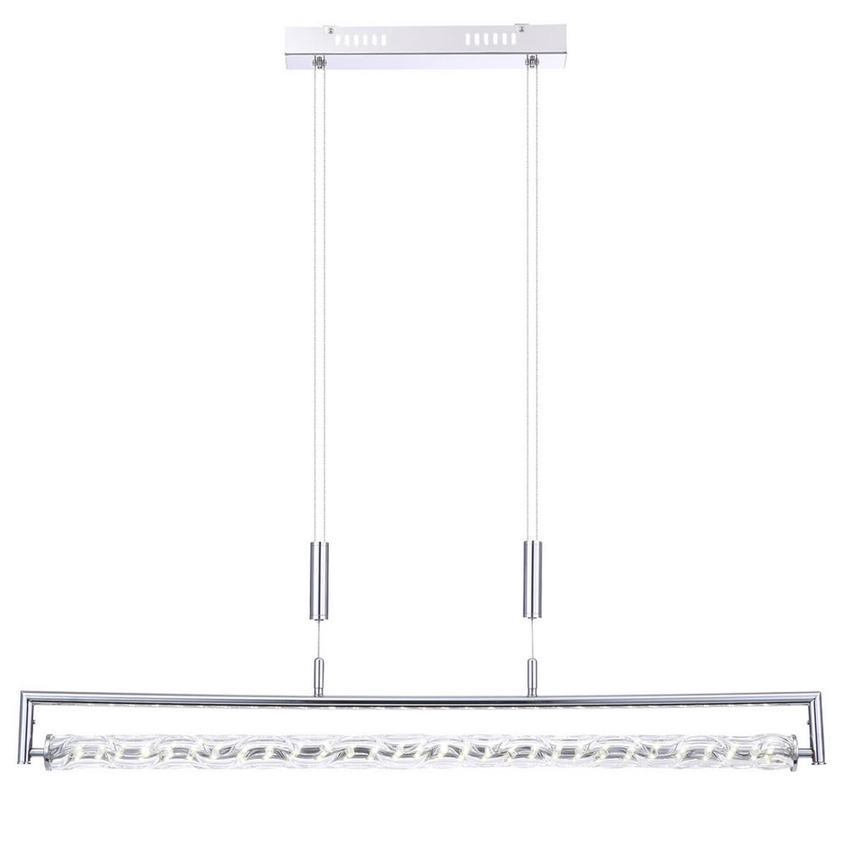 LED HÄNGELEUCHTE Salmo Chrom Silber - Silberfarben, Metall (101.5/6/160cm) - Globo Lighting