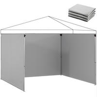 SEITENTEILE DE-06002 3-teiliges Set für 3/3 m Pavillon Hellgrau - Hellgrau, Textil (200/1/300cm) - ComfortXL