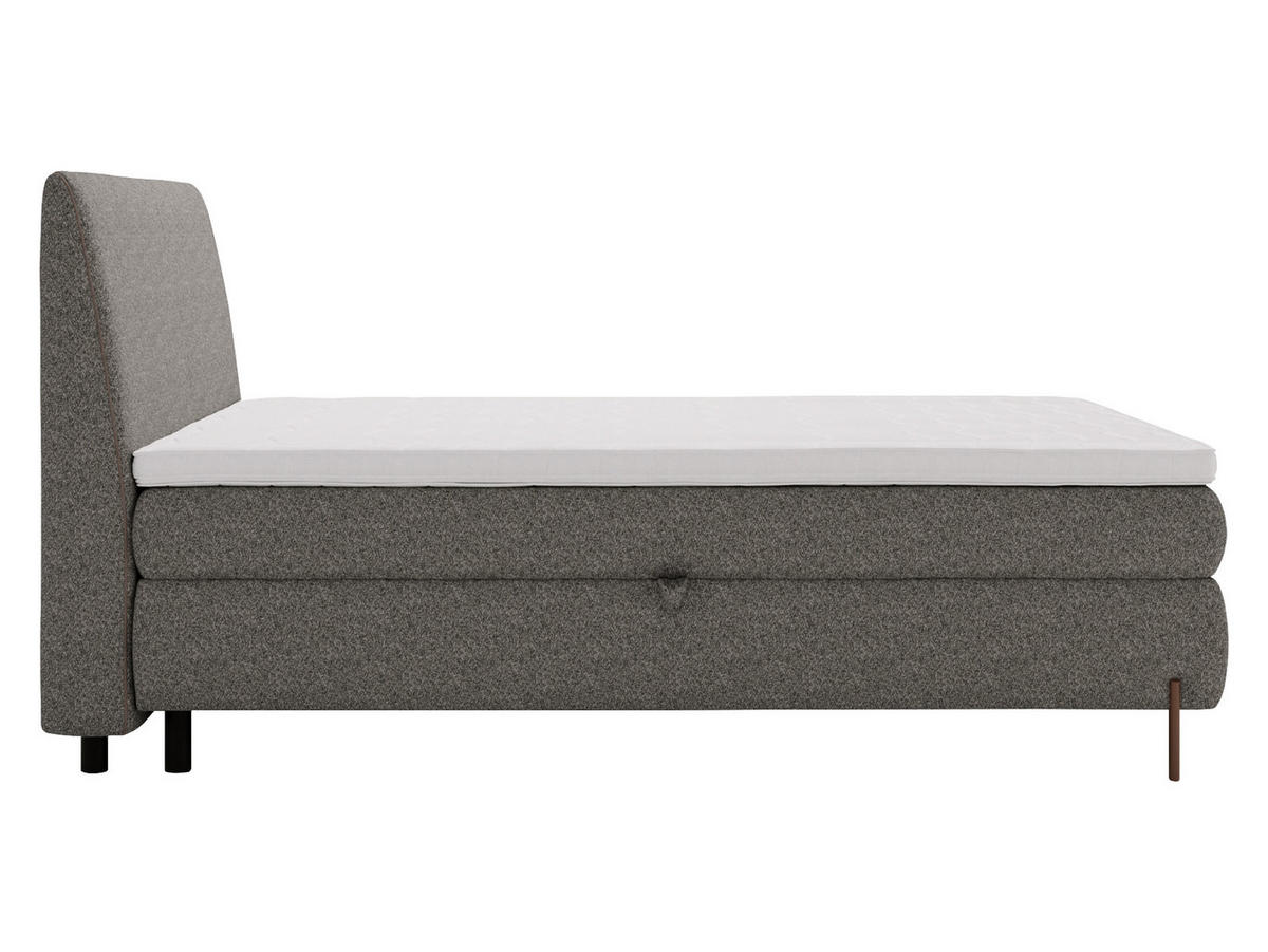 BOXBETT Evia - H3 - Braun/Grau, Holzwerkstoff/Textil (160/200cm) - MIRJAN24