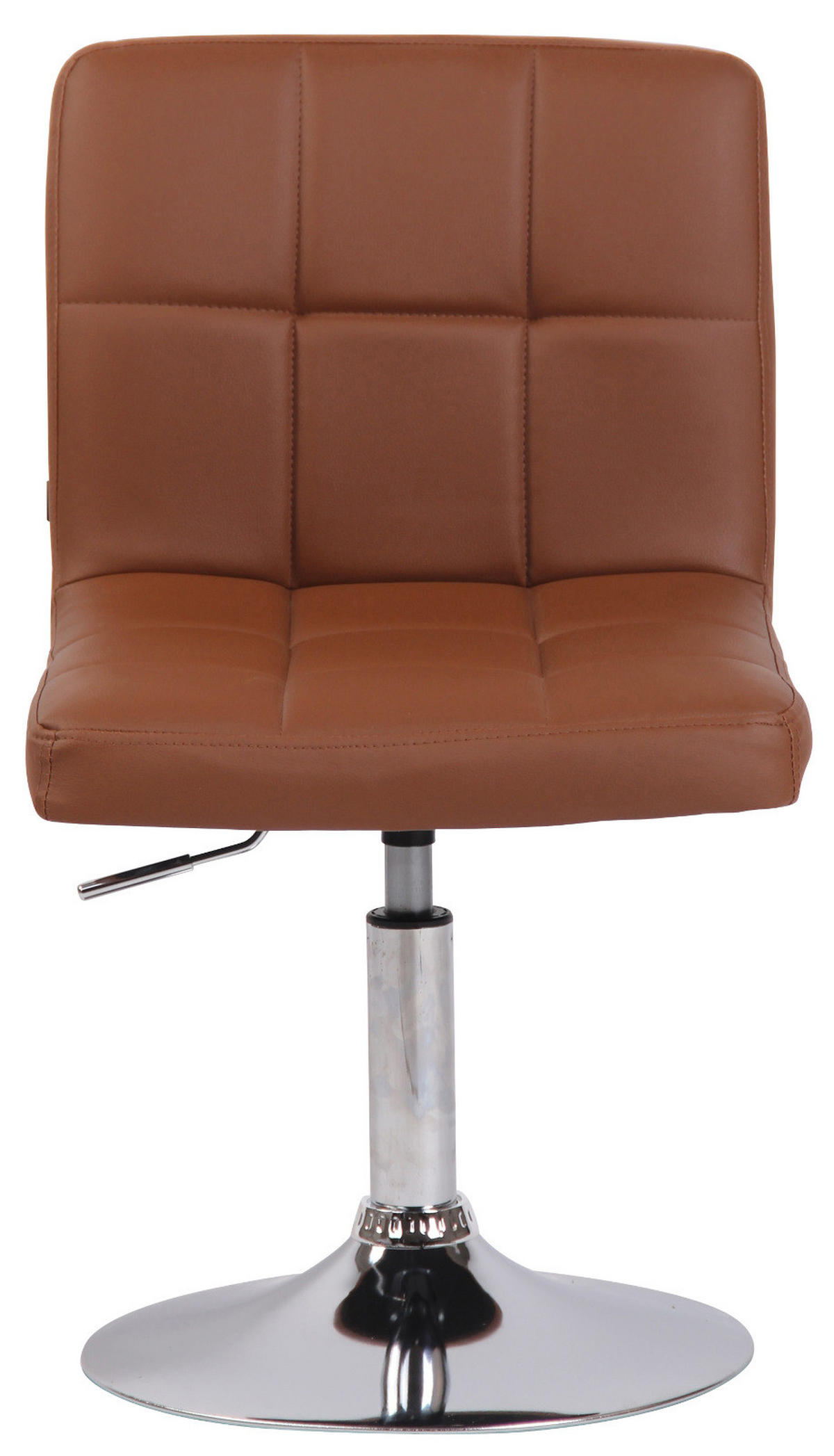 DREHSTUHL 2er Set Lederlook hellbraun - Chromfarben/Hellbraun, Textil/Metall (44/74/49cm) - CLP