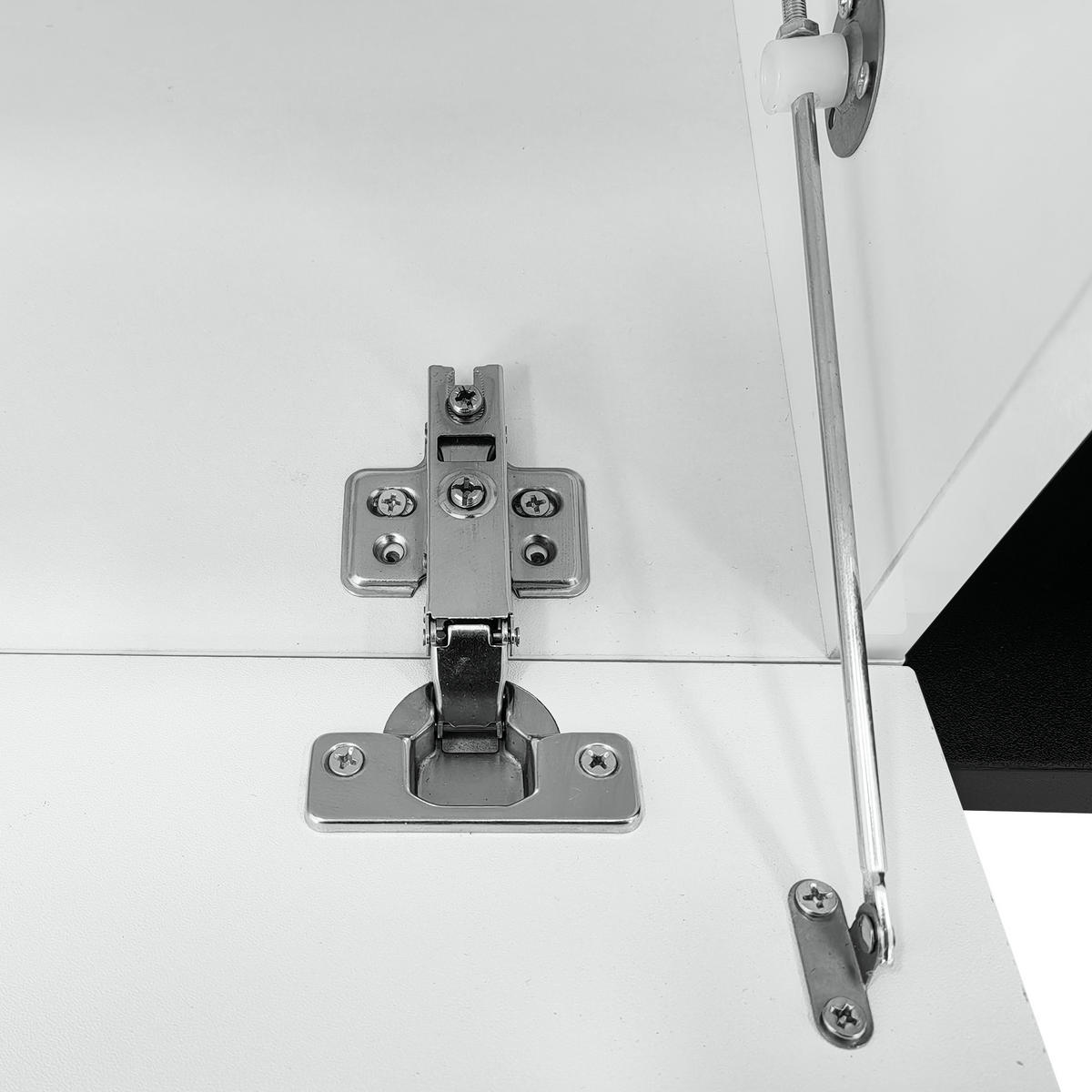 TV-SCHRANK 140-260 cm Marmor, Weiß, Gold - Schwarz/Weiß, Holzwerkstoff (40/30/140cm) - Raumix