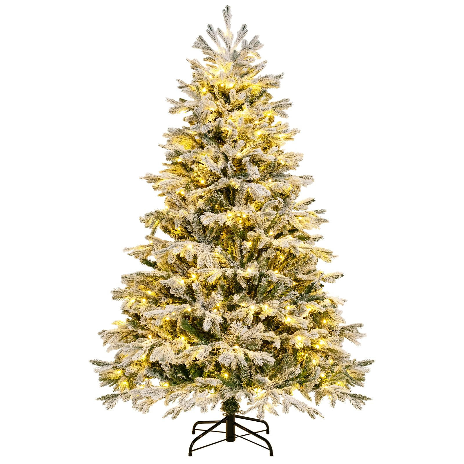 WEIHNACHTSBAUM mit 350 warmweissen LED-Lichtern 180cm Grün - Grün, Metall (180cm) - COSTWAY