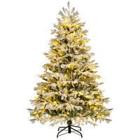 WEIHNACHTSBAUM mit 350 warmweissen LED-Lichtern 180cm Grün - Grün, Metall (180cm) - COSTWAY