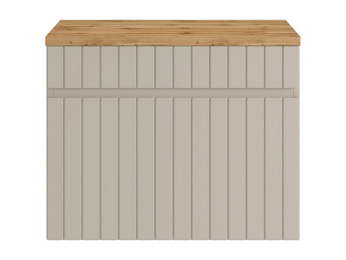 WASCHBECKENUNTERSCHRANK - 60cm x 46cm - MDF - beige - SATARA - Beige, Holz (60/46/46cm) - Vente-Unique