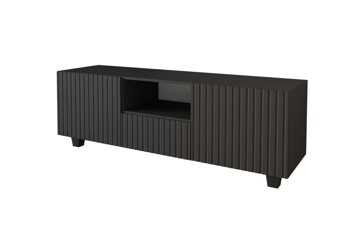 LOWBOARD KITO-S 140x50x41 cm - Schwarz - Schwarz, Holzwerkstoff (140/50/41cm) - ALTDECOR