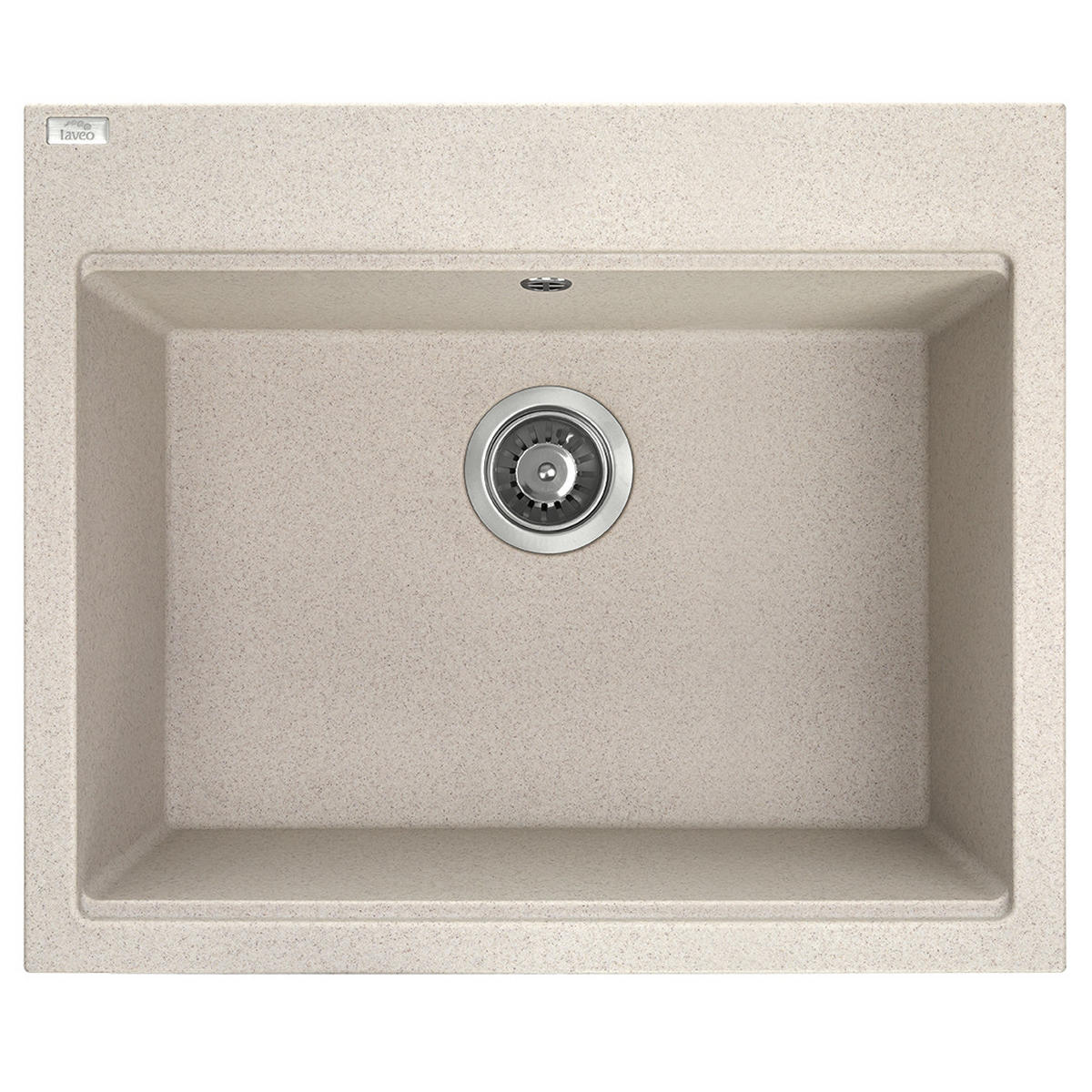 EINBAUSPÜLE TAU Beige, Einzelbecken, 50/60/21,5 cm - Beige, Stein (50/21.5/60cm) - bad land