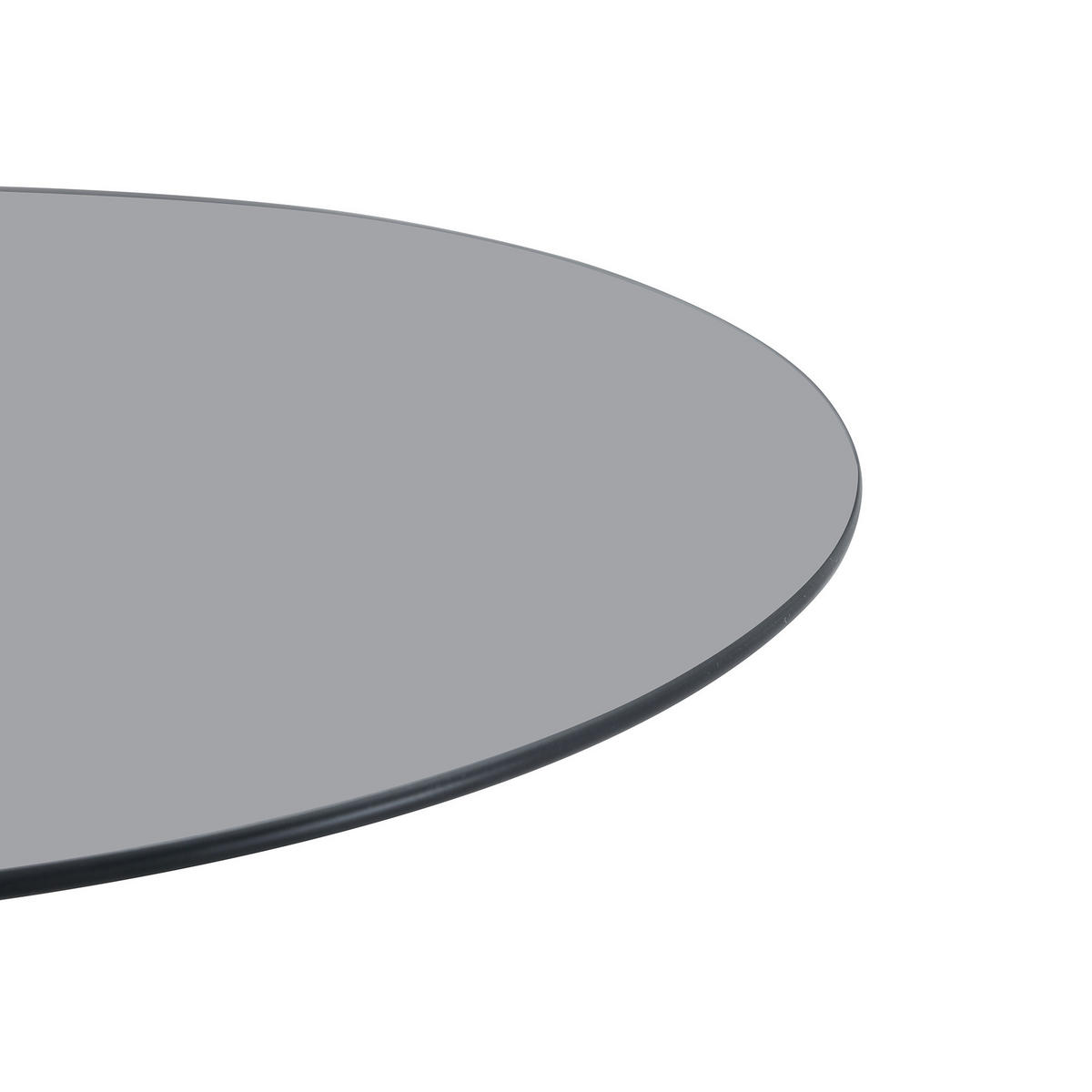 BEISTELLTISCH rund Silber Sicherheitsglas/Metall 50/50/51,5 cm - Silberfarben, Glas/Metall (50/50/51.5cm)