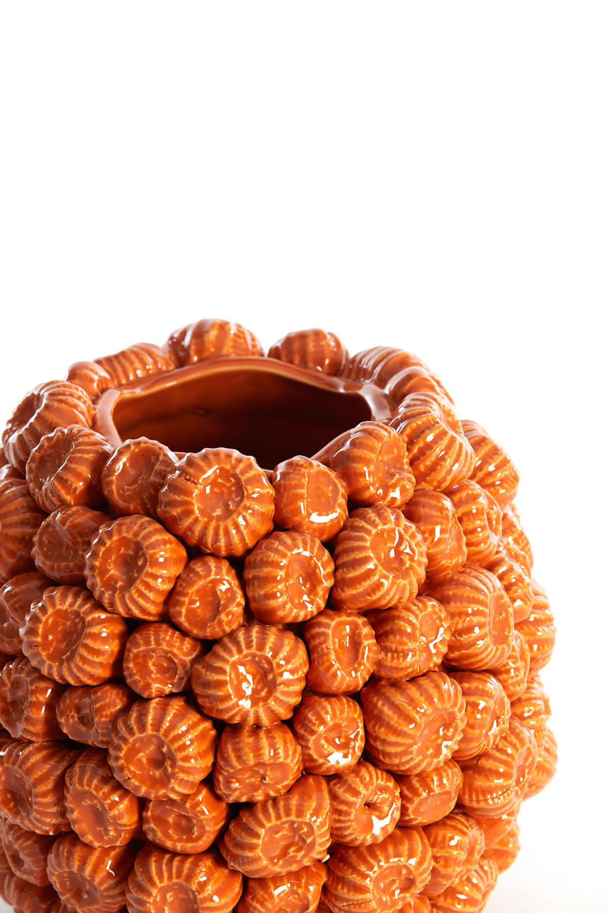 VASE Faliro Orange Ø20,5/19 cm - Orange, Keramik (19cm) - Light & Living