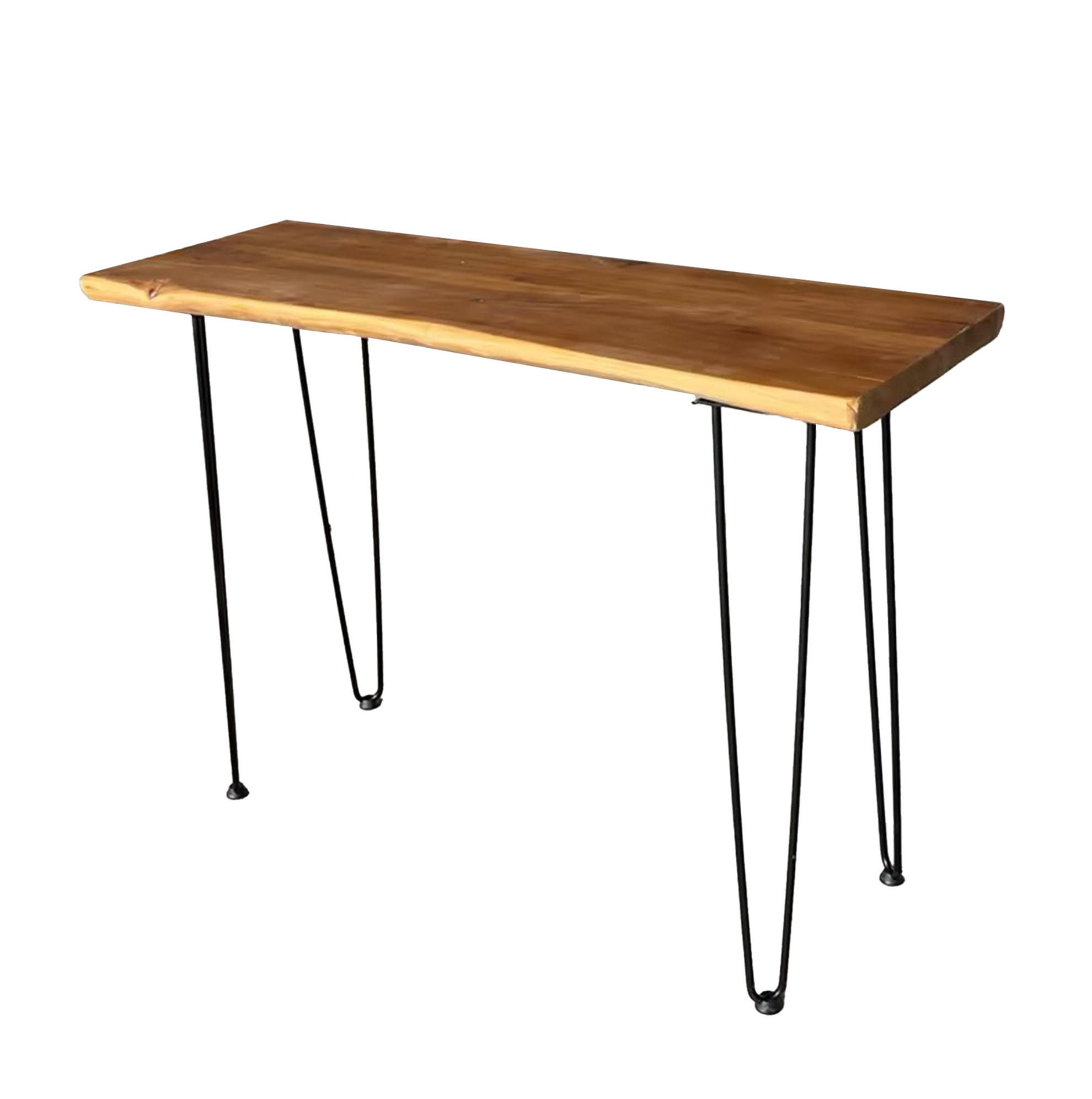 COUCHTISCH 108/37,5/76 cm natur aus Massivholz mit Hairpin-Beinen - Braun, Holzwerkstoff (108/37.5/76cm) - OKWISH