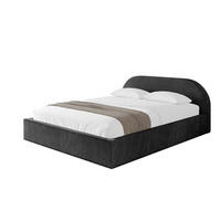 POLSTERBETT mit Bettkasten und Lattenrost, Bett mit Matratze H3/H4 - TIVON-V1 120x200 Schwarz - Schwarz, Holzwerkstoff/Textil (120/200cm) - ALTDECOR