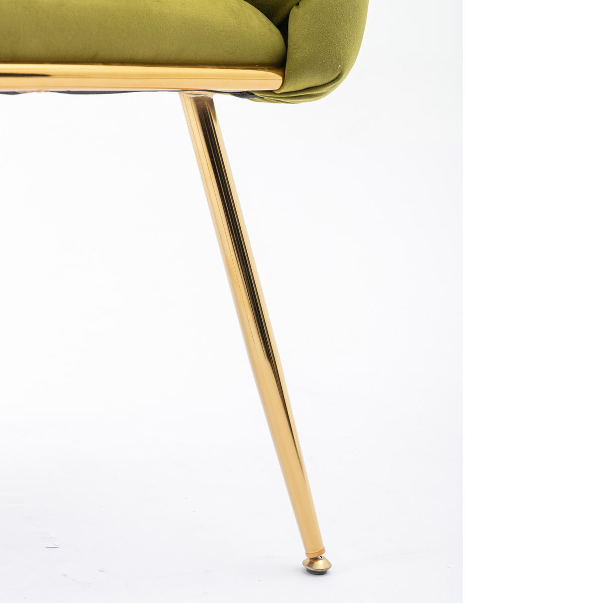 SESSEL Samt Olivgrün mit Metallgestell für Schlafzimmer, Wohnzimmer, Esszimmer - Olivgrün, Textil/Metall (73/75/56cm) - WISHDOR