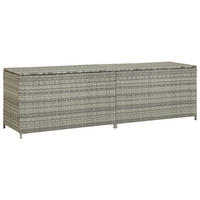 GARTENBOX Poly Rattan 200/50/60 Cm Grau - Grau, Kunststoff (200/60/50cm) - vidaXL