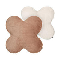 DEKOKISSEN 2er-Set Beige 54/54 cm Achillea - Beige/Braun, Textil (54/54cm) - Beliani